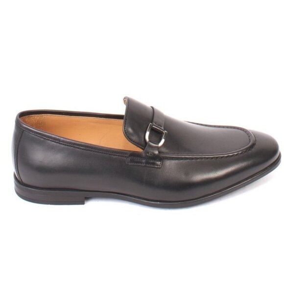 ROBERTO SERPENTINI 9210 Black Leather Moccasins Loafers Shoes main image 6